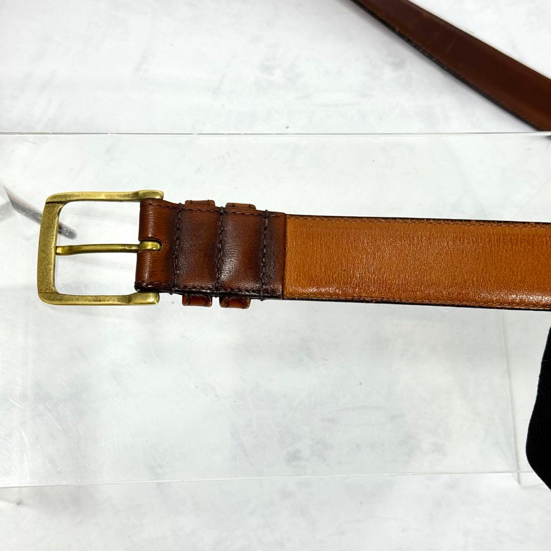 極超希少COACH レザーベルト ブラウン オールドコーチ NYC製 5802