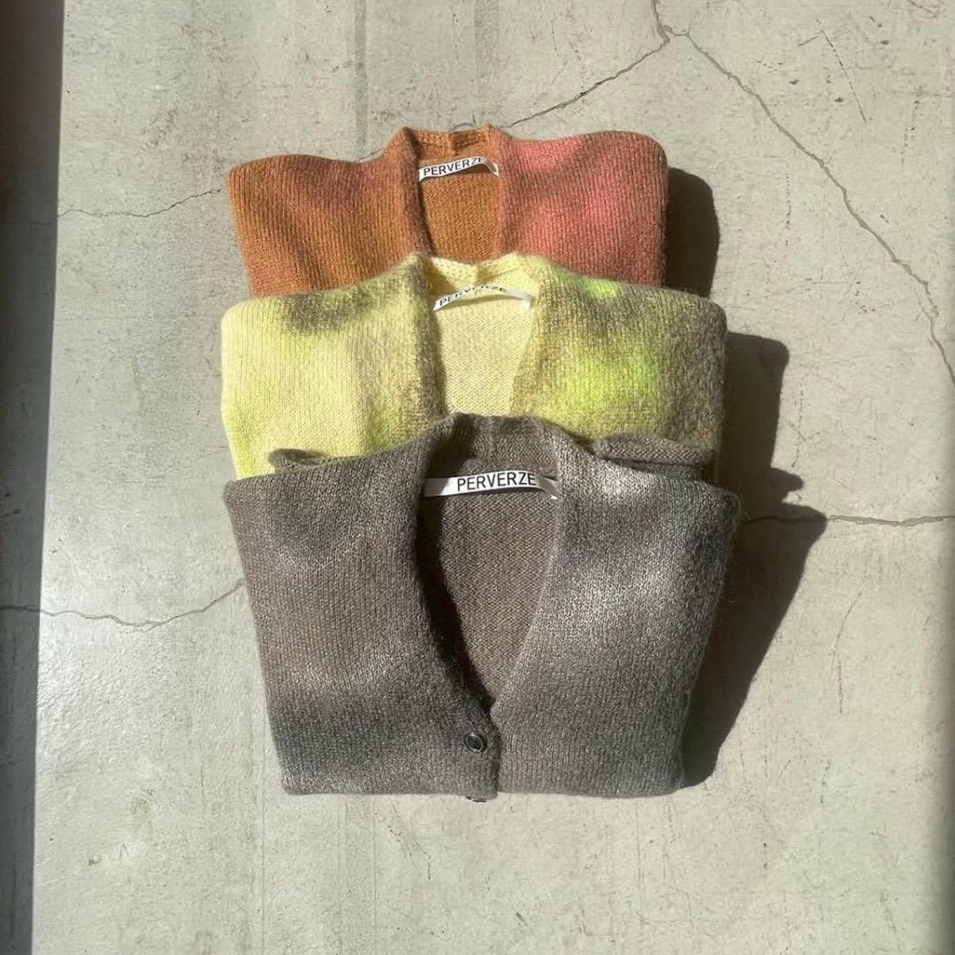 PERVERZE Spray Drawing Knit カーディガン ニット - メルカリ