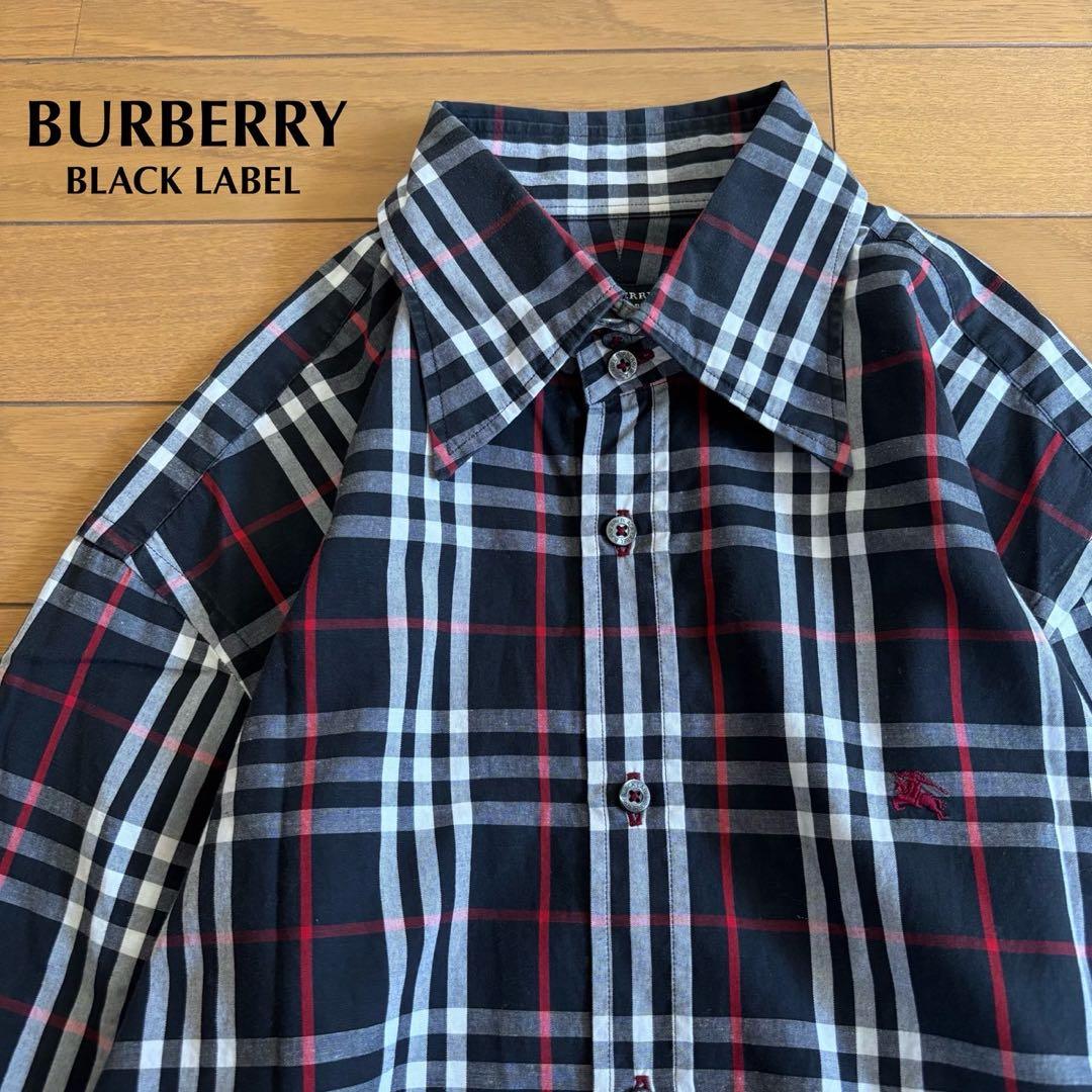 BURBERRY BLACK LABEL ノバチェック 長袖シャツ サイズ3 - メルカリ