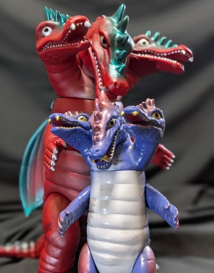 ジャイアント＆スタンダード　三つ首竜「スペクトルマン」（マスダヤ復刻）２体セット