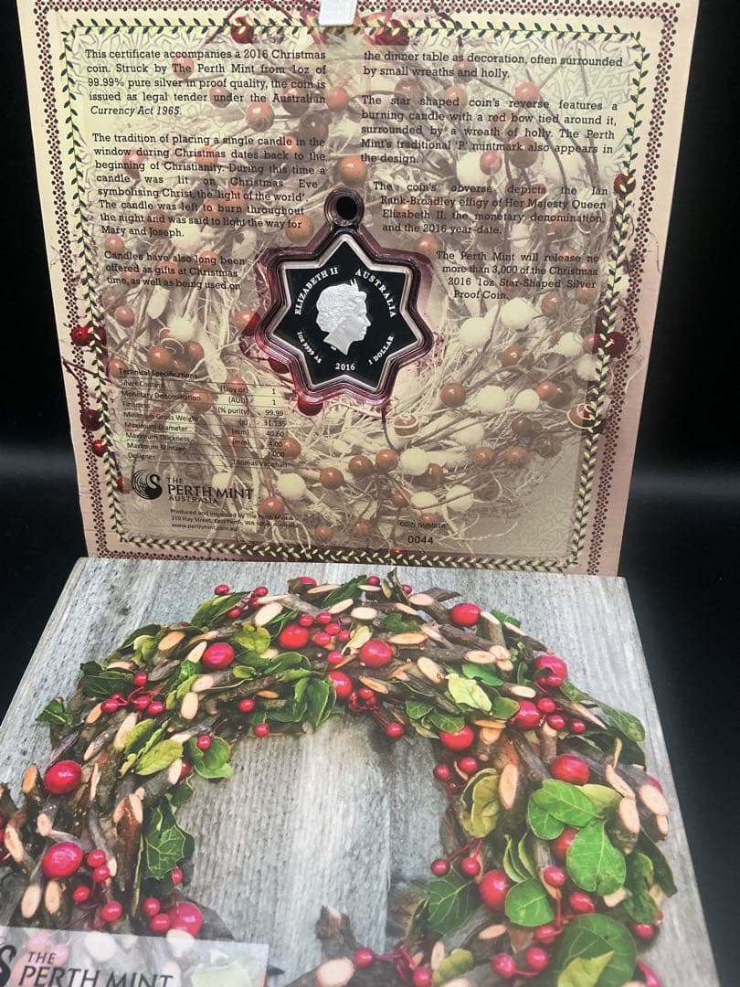 CHRISTMAS STAR 2016 1oz プルーフ銀貨（パース造幣局） - メルカリ