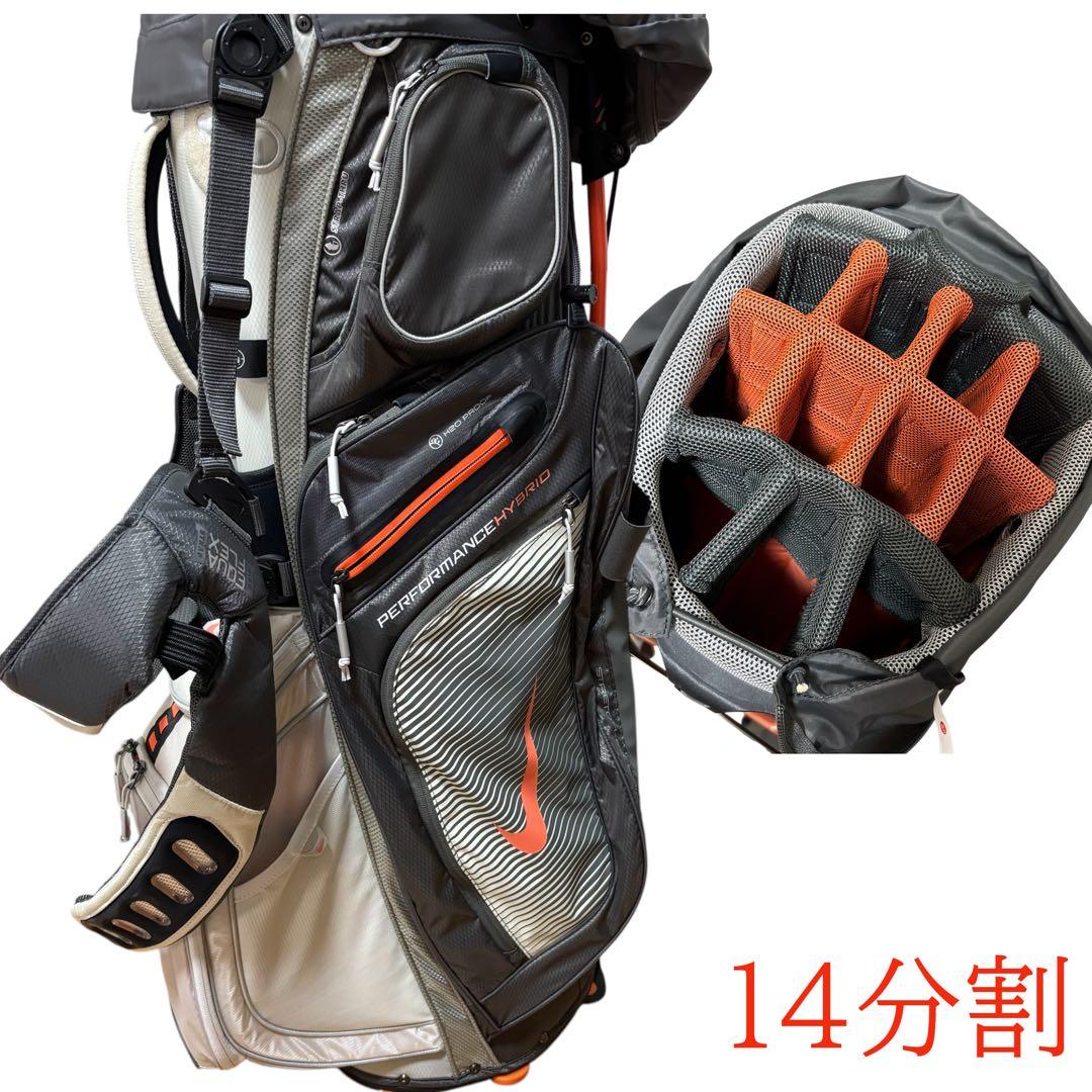 NIKE ナイキ　ゴルフクラブ　スタンド式キャディバッグ　9.5型　14分割 NIKE GOLF ナイキ ゴルフ 14分割 スタンド式 キャディバッグ フード付