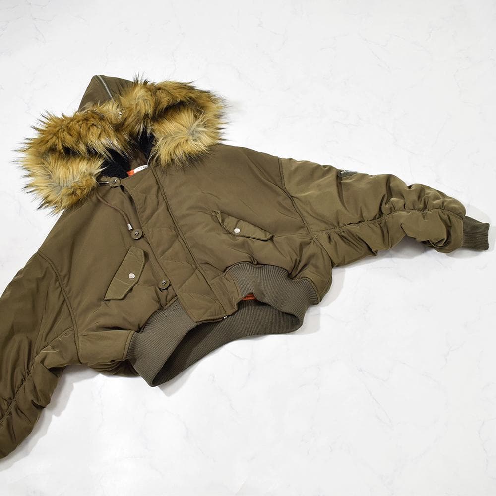 ギャル EVRIS シャーリングスリーブ N-2B 短丈 フライトジャケット