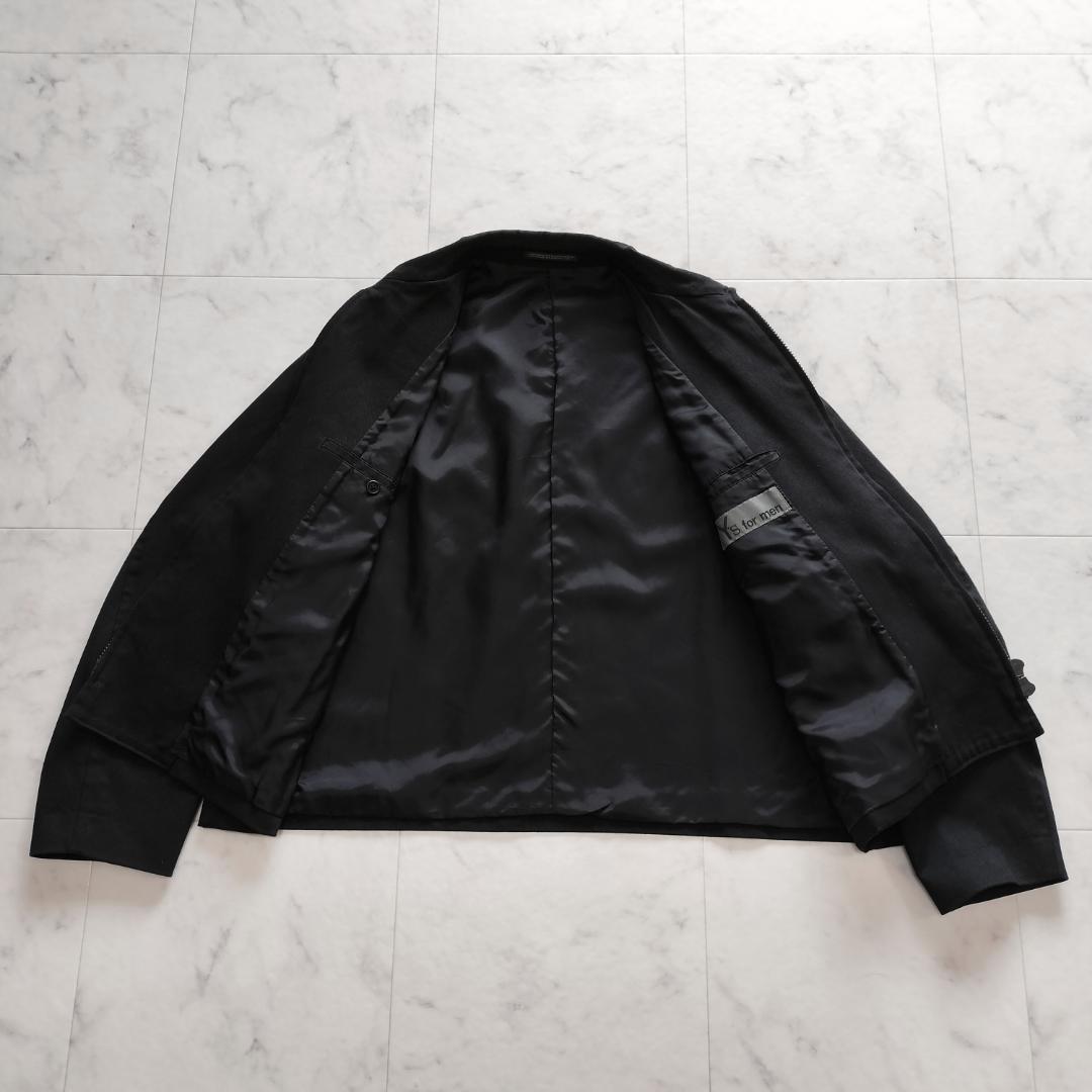 ワイズフォーメン 24SS 短丈ジップブルゾン 2 M~L ブラック ショート丈