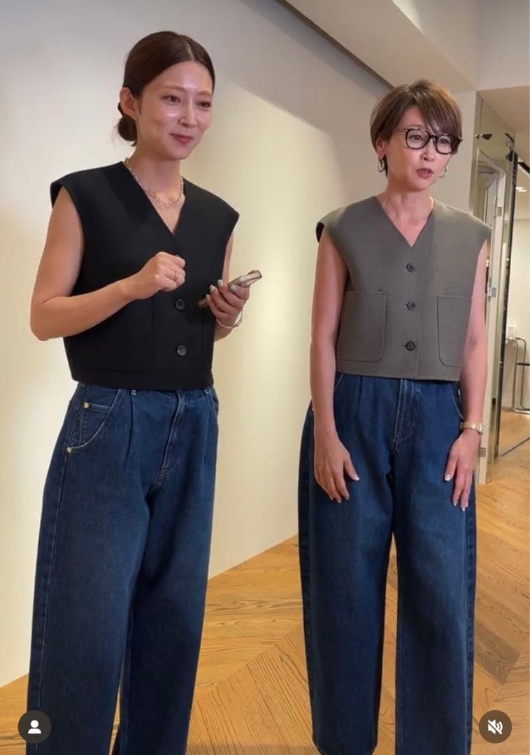 conte 辺見えみり 別注upper hights タックデニムパンツ UN - メルカリ