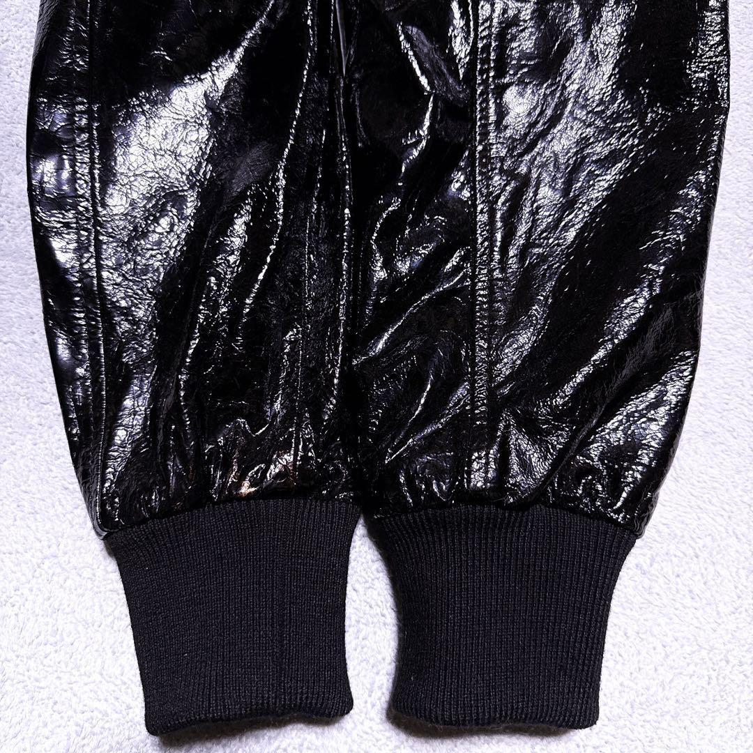 松本潤着用【極美品】ドルチェ&ガッバーナ シープスキン パテントレザー ブルゾン