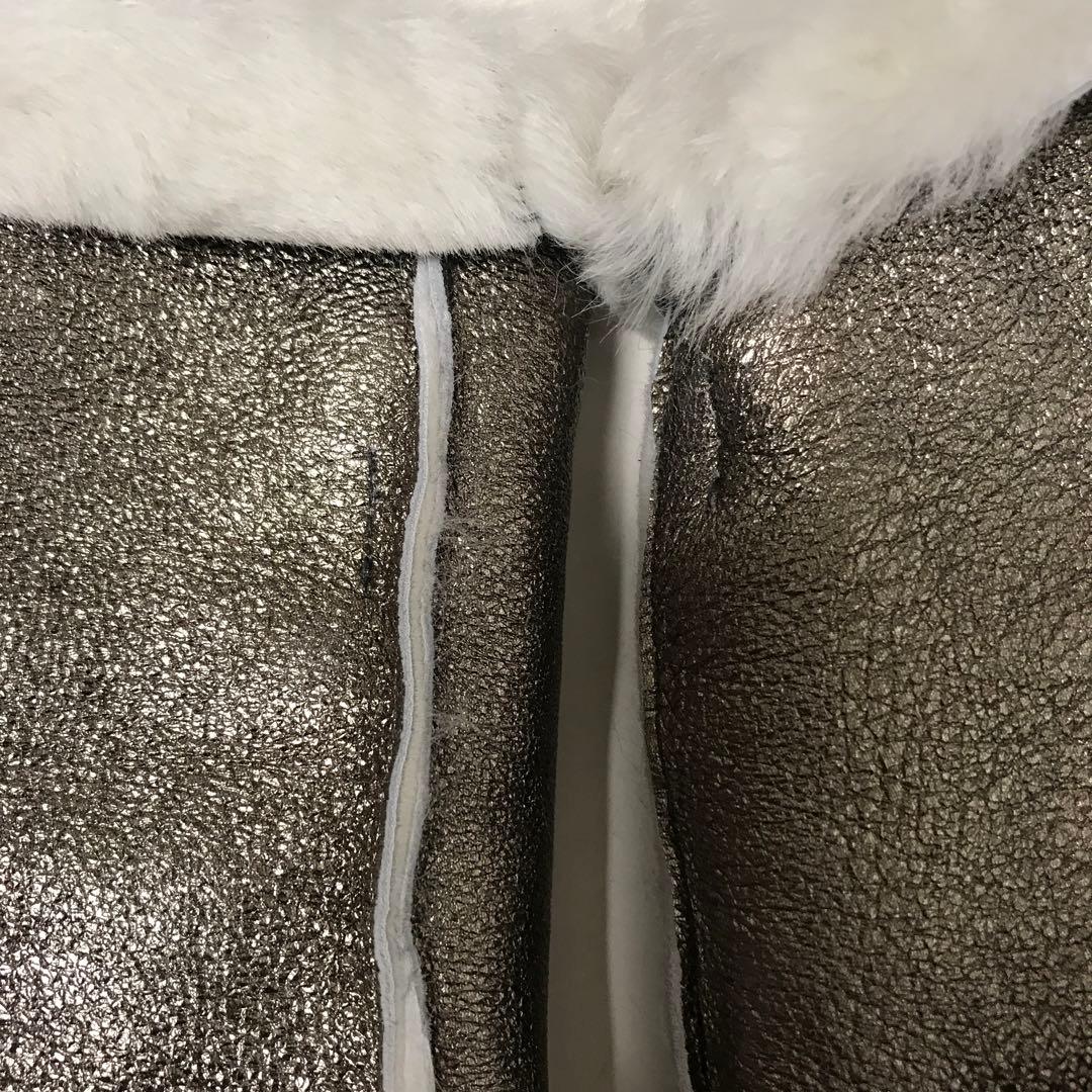 ALPO ムートン レザー イタリア製 指ぬき 指なし グローブ 手袋 未使用