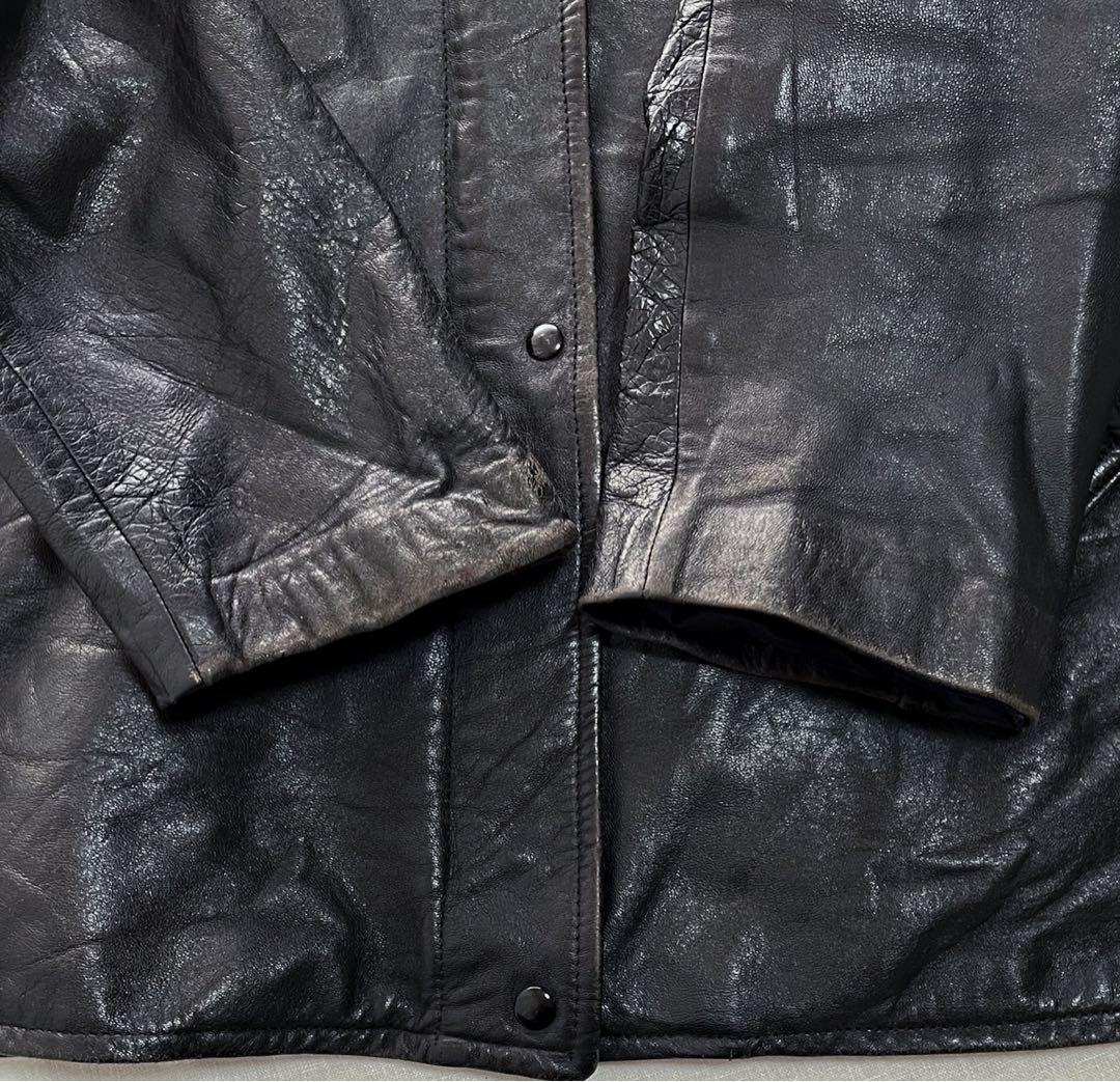 希少 フランス軍 ファイヤーマン レザーコート カーコート ユニ