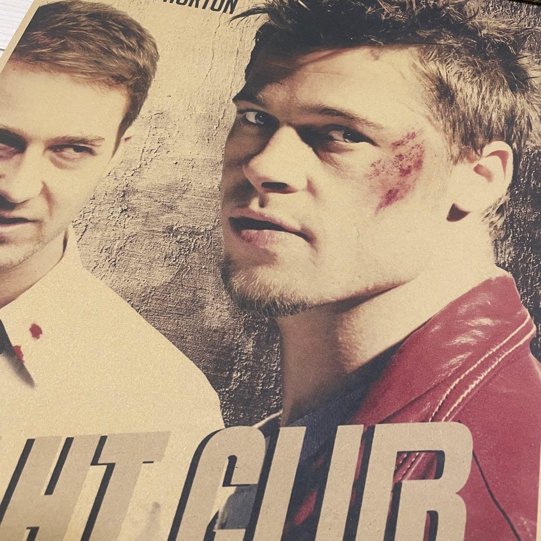 K382A3 ファイトクラブ 映画 ポスター ブラッド・ピット レトロ