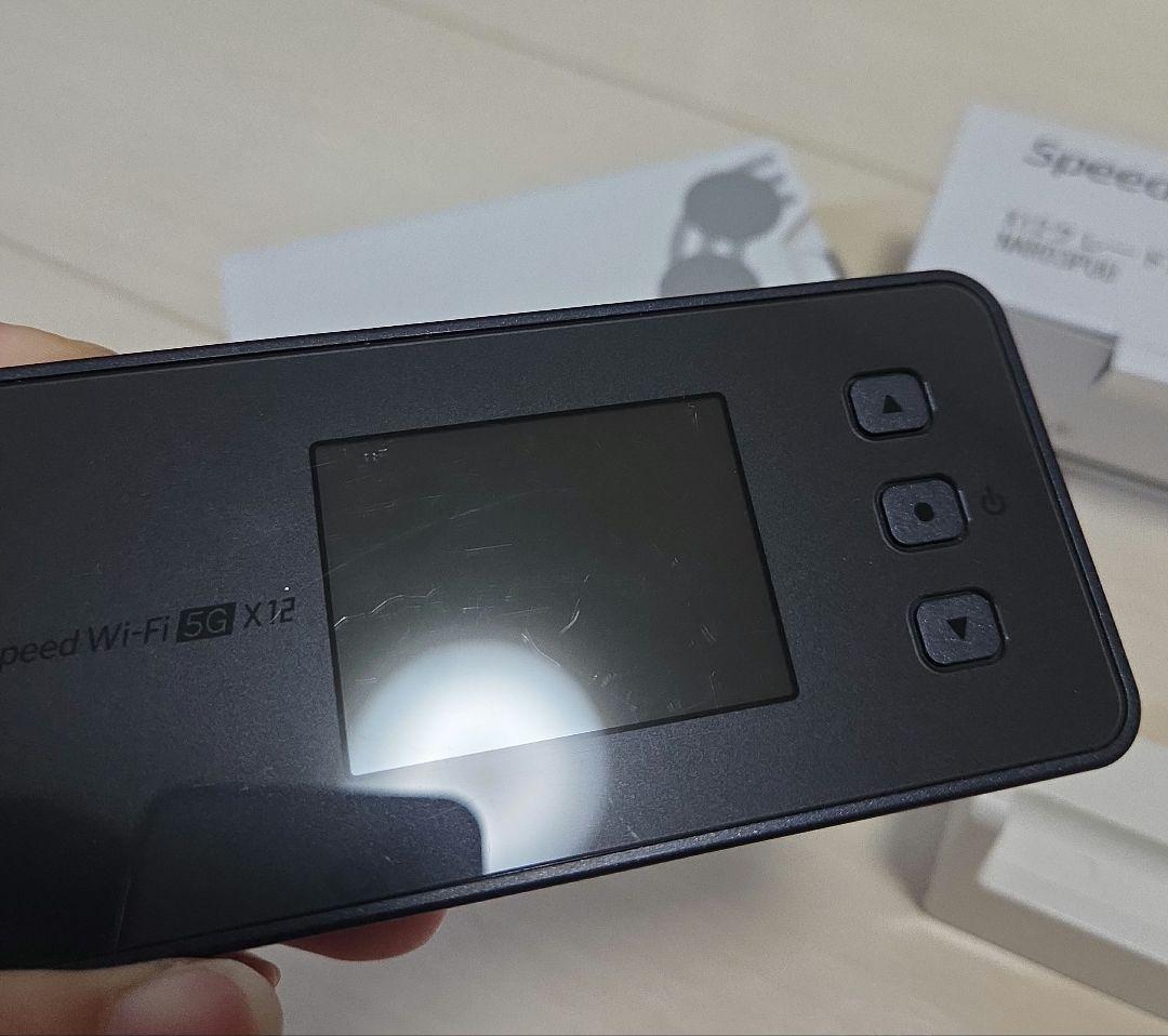 Speed Wi-Fi 5G X12 モバイルルーター本体 クレードル、箱付き