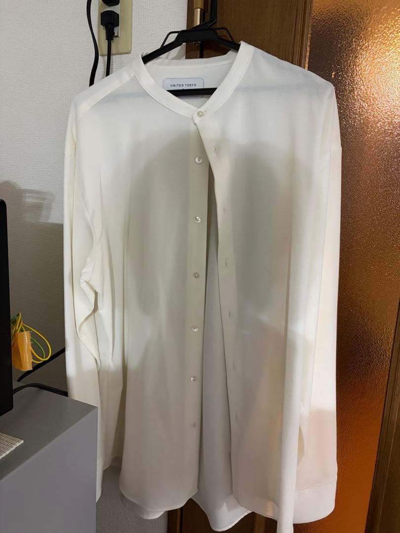 UNITED TOKYO ホワイト長袖バンドカラー　シャツサイズ3 UNITED TOKYO（ユナイテッドトウキョウ） シャツ DRY TORO ストレッチ