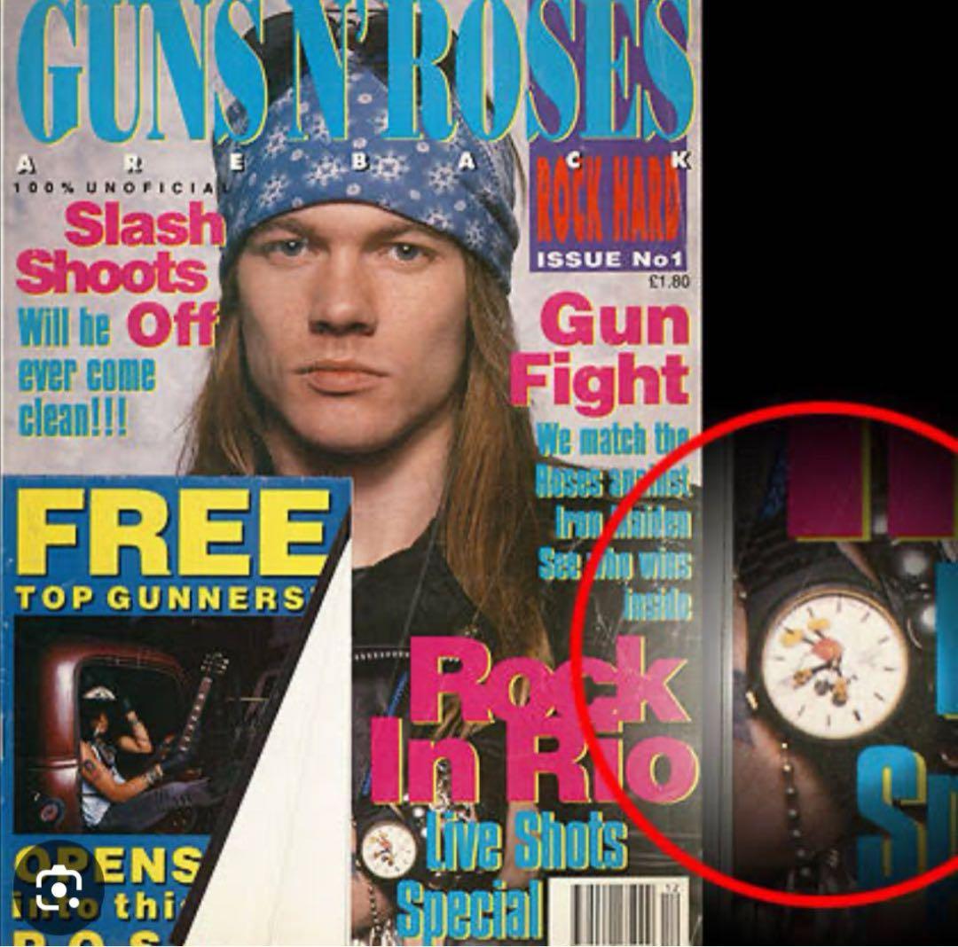 vintage axl rose mickey watch guns - メルカリ