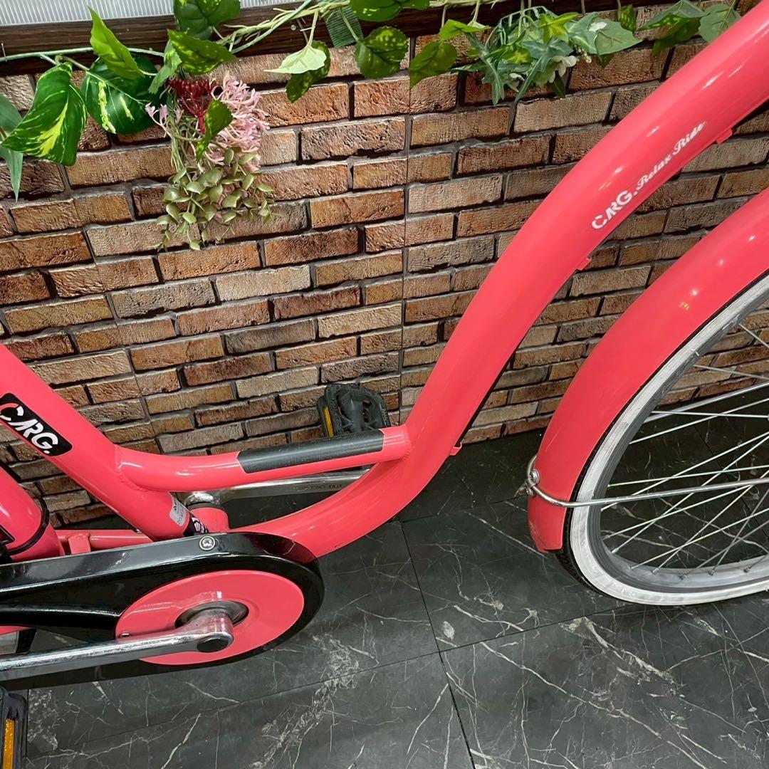 102】一般車 ママチャリ CARG ピンク 26インチ 内装変速付き - メルカリ