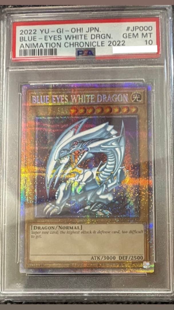 遊戯王PSA10 青眼の白龍 英語表記 アニメーションクロニクル2022