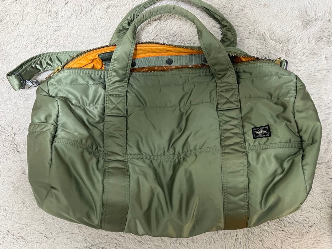 吉田カバン オリーブグリーン ボストンバッグ - メルカリ