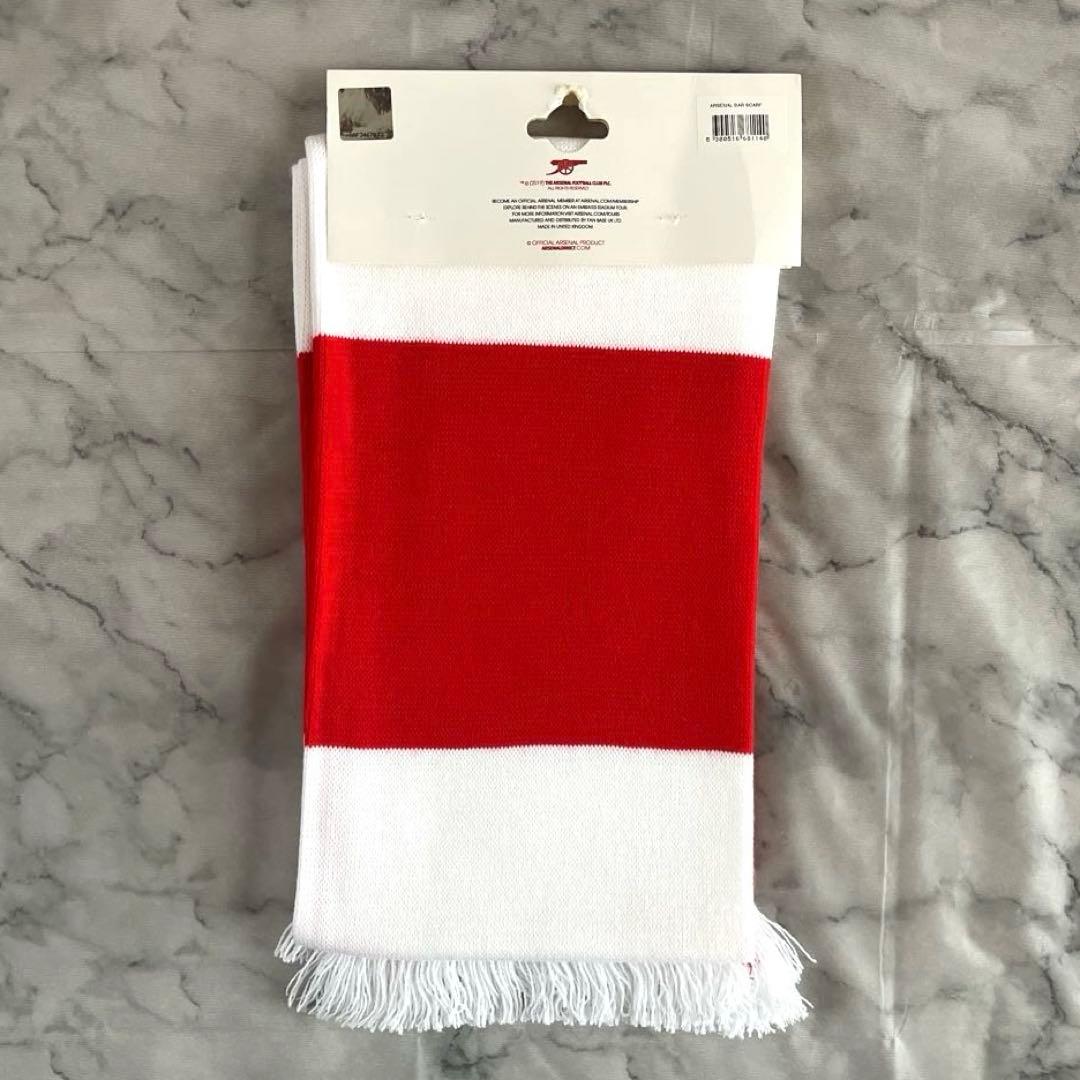 アーセナル ロゴ入り サッカーマフラー スカーフ 赤/白 - メルカリ
