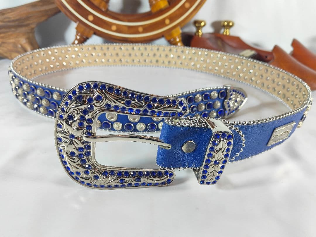 極美品】HERMETIC ヘルメティック 高級クリスタルスタッズベルト正規品