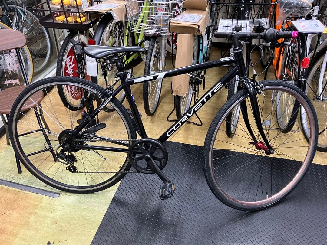 【引き取り限定】リユース品　シボレー　クロスバイク　700×28c 450mm 完成品でお届け!クロスバイク 7段変速 70×32C SHIMANO 自転車 460mm