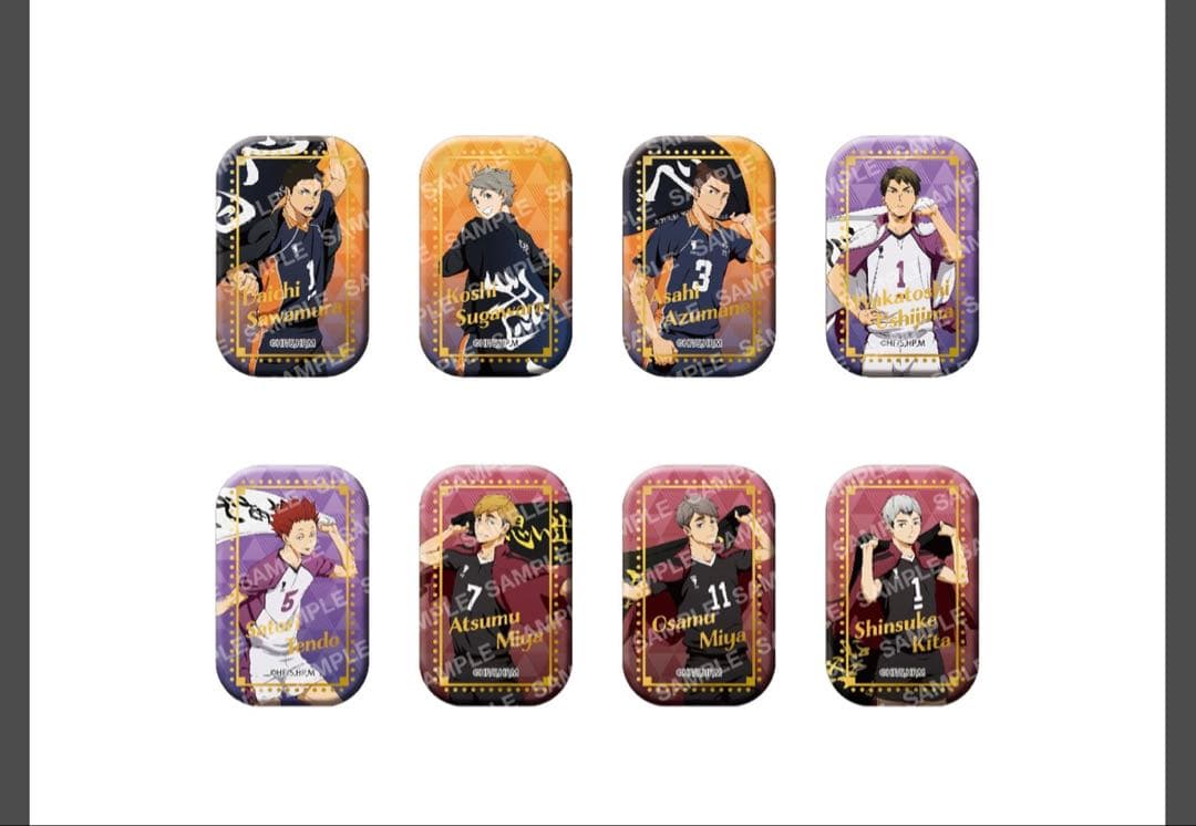 ハイキュー セブンネット限定 スクエア缶バッジ　第一弾 第二弾セット