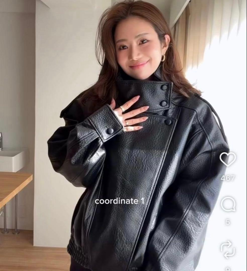 新品タグ付き】ZARA ザラ♡フェイクレザージャケットXSサンローラン