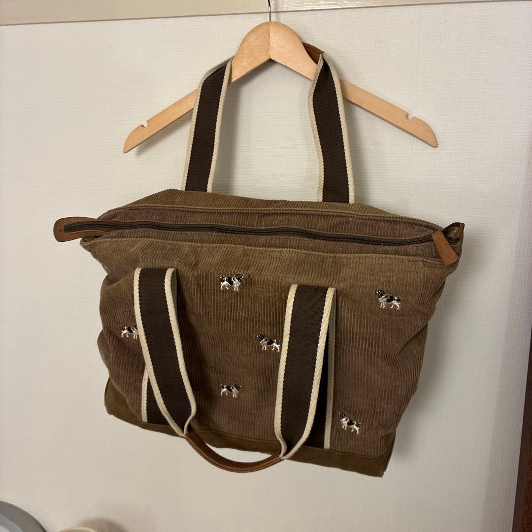 入手困難 L.L.Bean トートバッグ 犬柄 刺繍 大容量