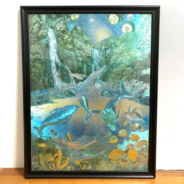 【ラッセン】サンクチュアリー クリスチャンラッセン 絵画 額装 ラッセン ミニアート「サンクチュアリ」額縁 2種展開 絵画 インテリア