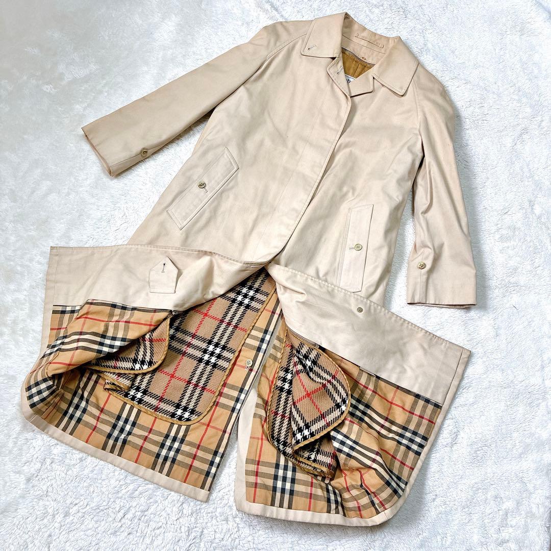 ヴィンテージ バーバリーズ ステンカラーコート ノバチェック ライナー