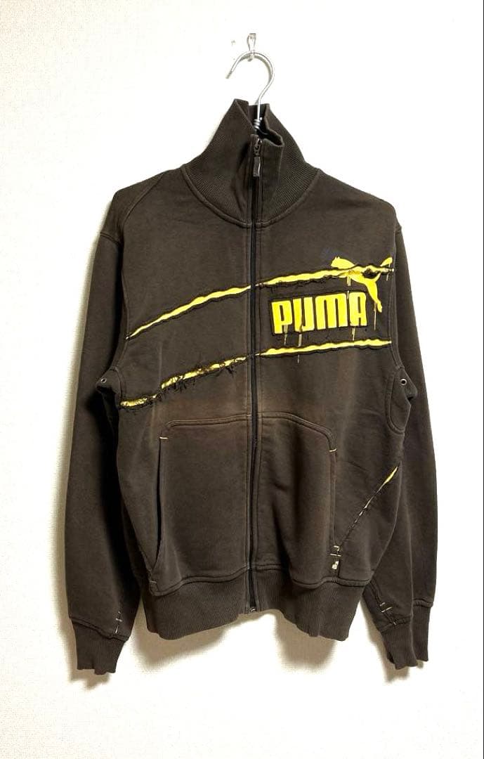 00s PUMAトラックジャケット ハイネック フェード 茶 M Y2K - メルカリ