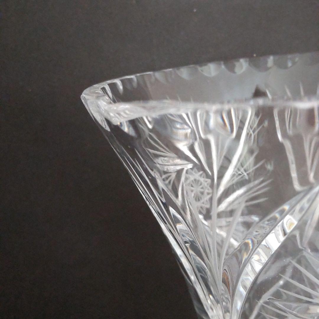 ボヘミアンガラス クリスタル 花瓶 花器 フラワーベース 20㎝ - メルカリ