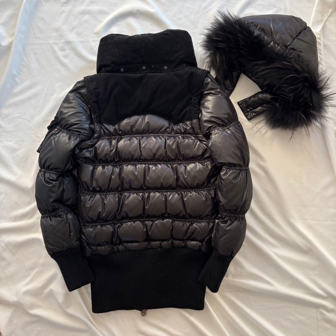 y2k 平成ギャル ダウンジャケット ファー付き 黒 ギミック
