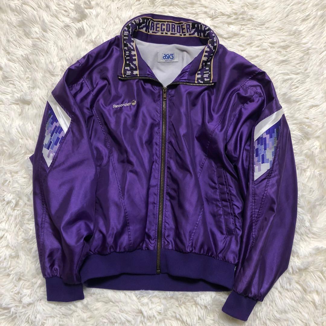 日本製 90s asics RECORDER ウインドブレーカー上下セットアップ