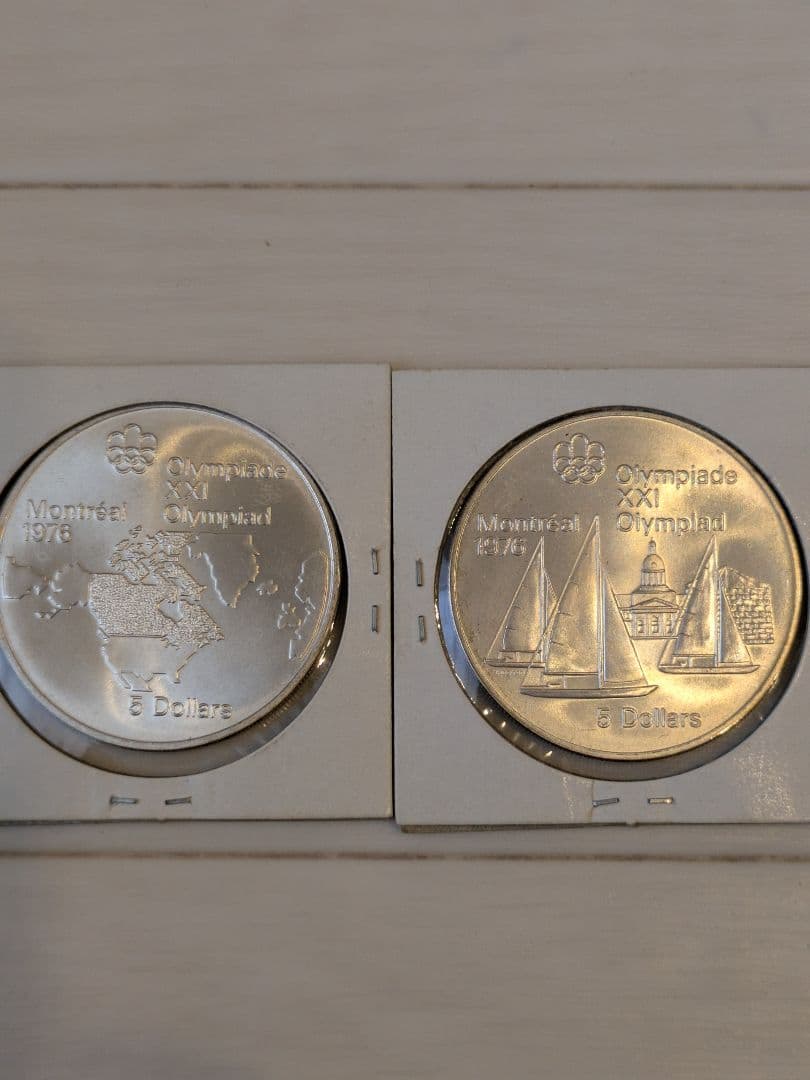 希少 1973年カナダ モントリオールオリンピックSV925製 銀貨 2枚セット