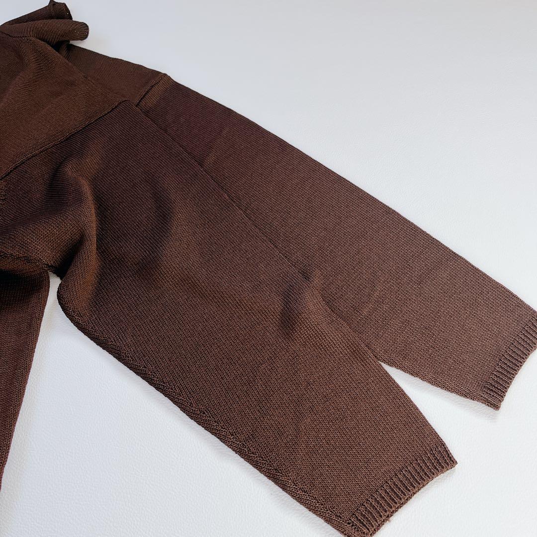 高級】ヨーガンレール シルク100% ニット ハイネック ブラウン M