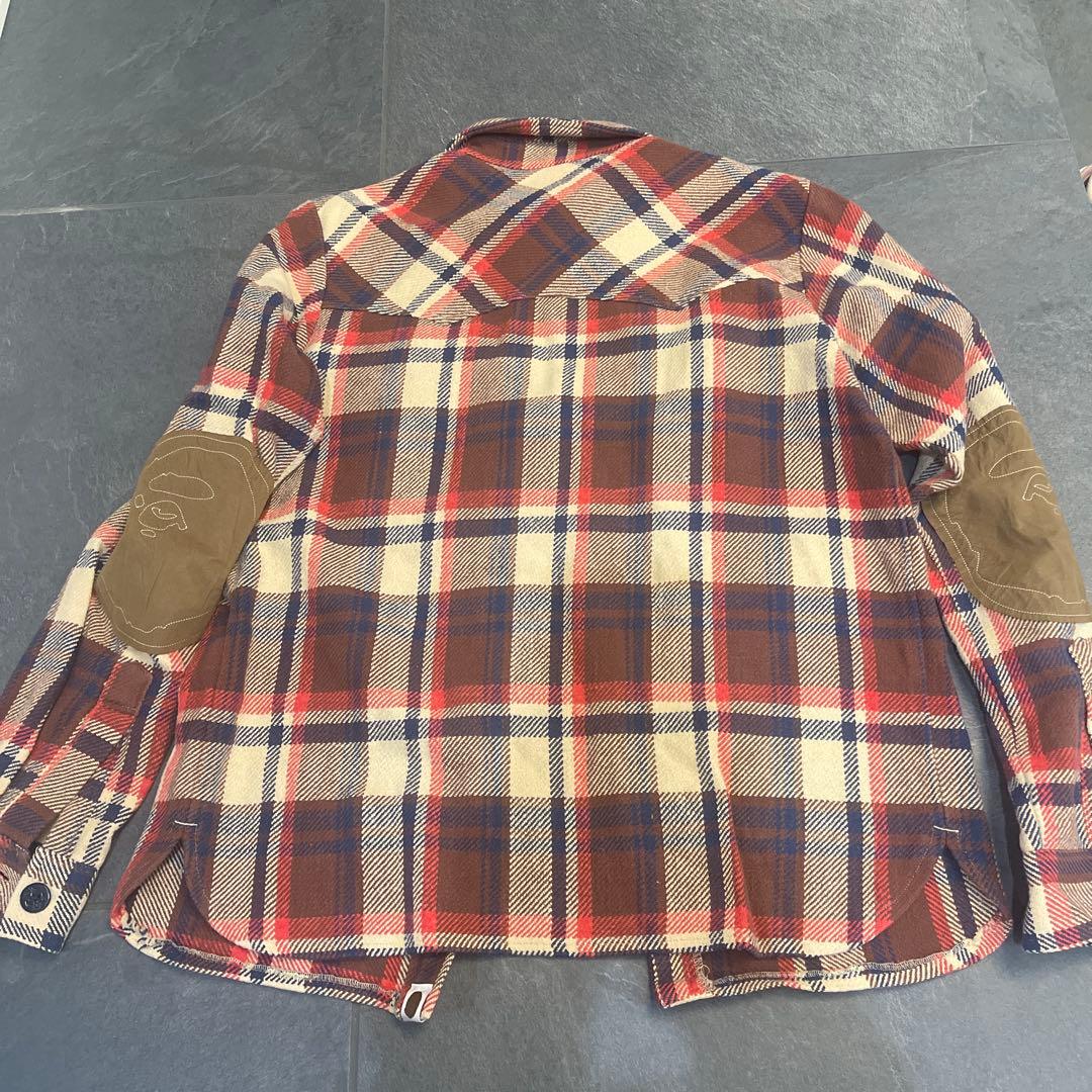 A BATHING APE アベイシングエイプ ラブジェネ チェックシャツ M