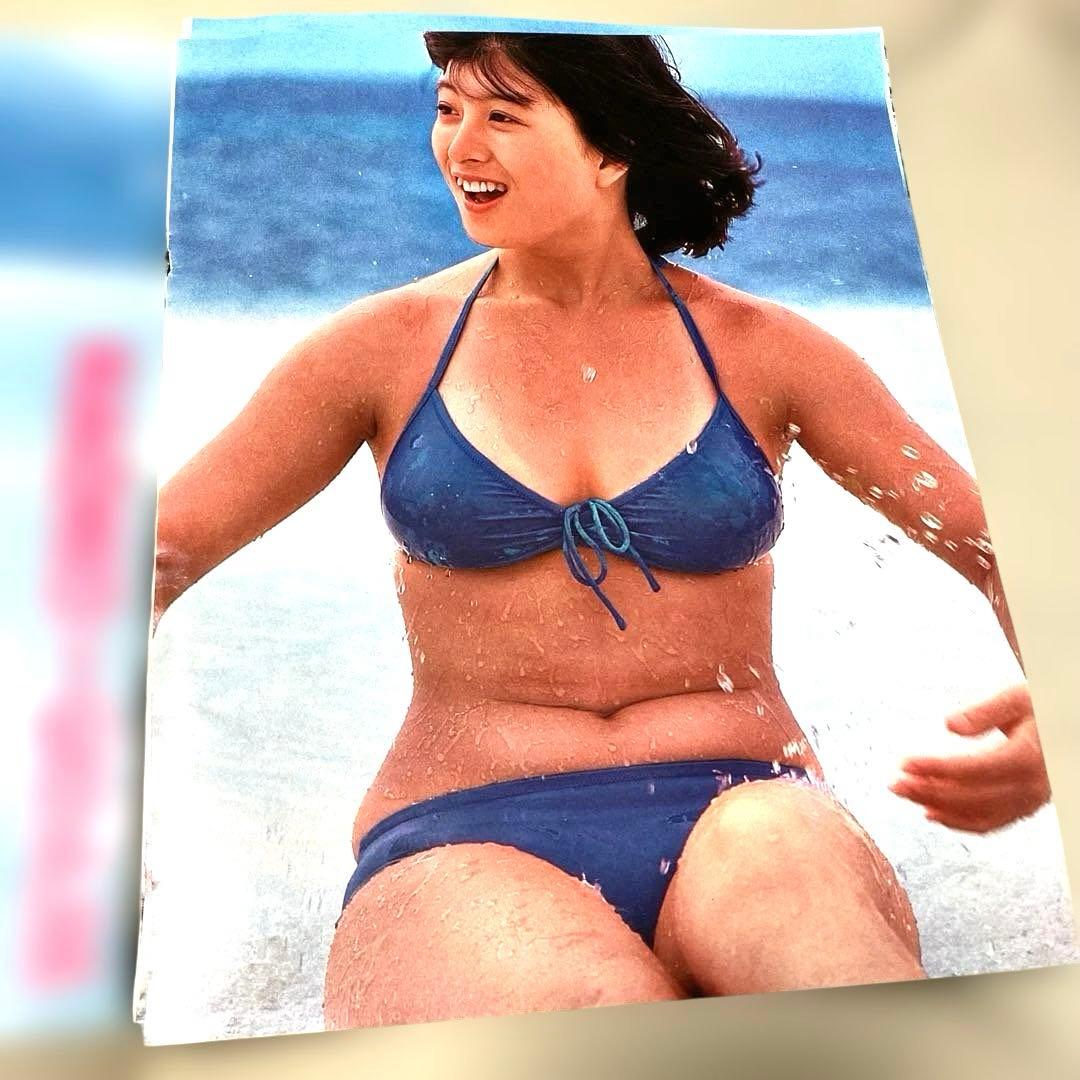 河合奈保子18歳 可愛い 水着 切り抜き 1981年 松田聖子 沖田浩之セット