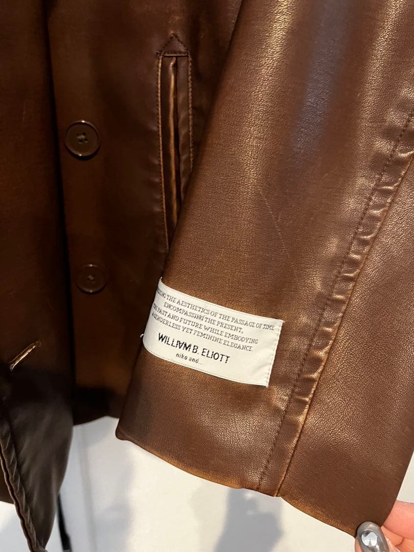 nikoand… フェイクレザーフェードジャケット ブラウン - メルカリ