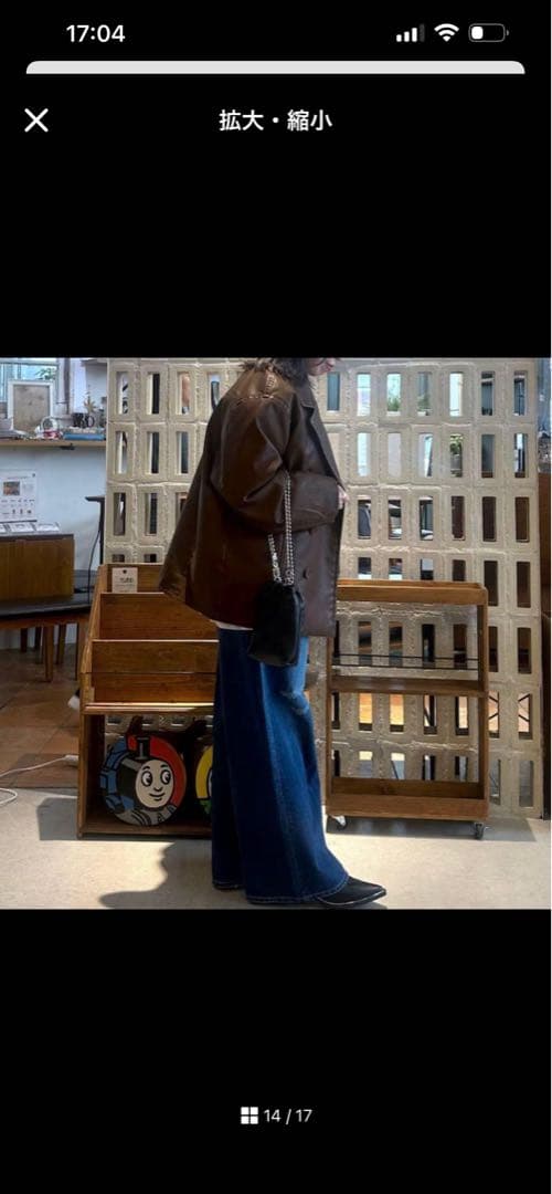 nikoand… フェイクレザーフェードジャケット ブラウン - メルカリ