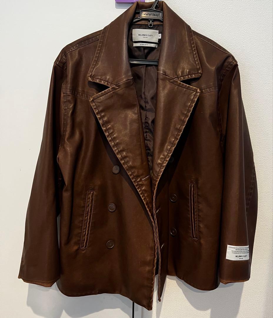 nikoand… フェイクレザーフェードジャケット ブラウン - メルカリ