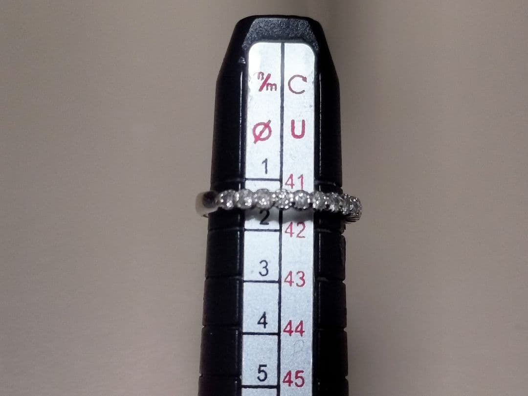 K18 リング ハーフエタニティ 0.21ct 指輪 1.5号 ピンキーリング