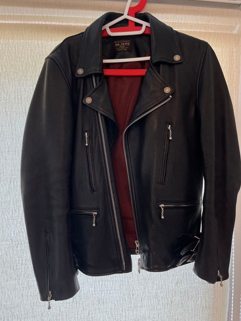 ミスターオリーブ ダブルライダース 羊革 本革 黒 美品 銀金具 2026年最新】ミスターオリーブ ライダースの人気アイテム - メルカリ