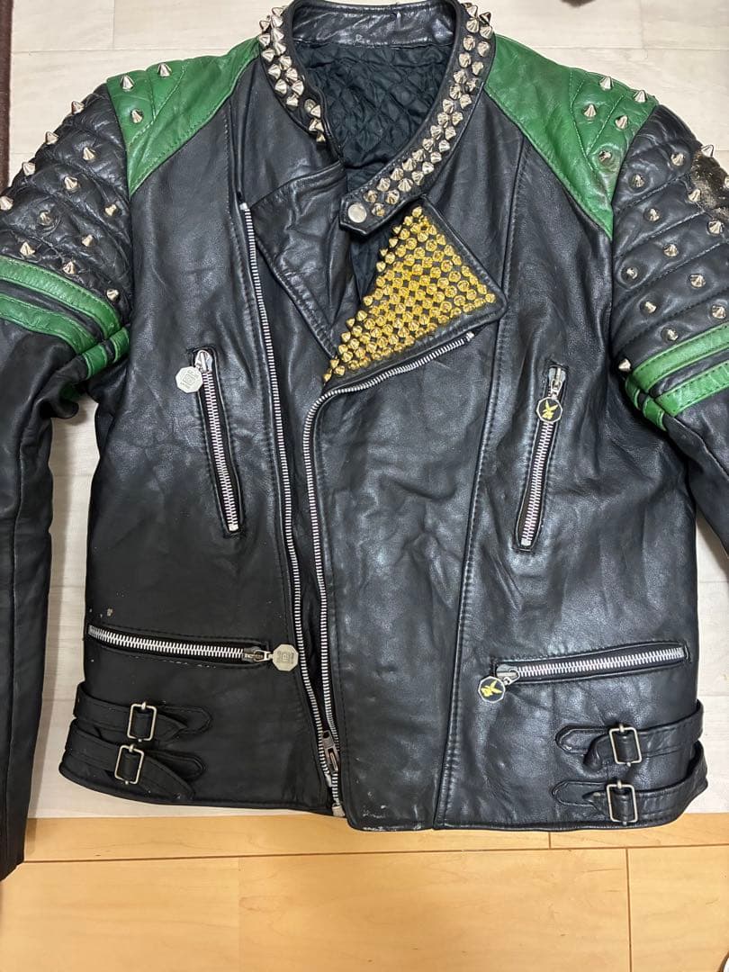 n*o様 【ヴィンテージ】ライダース　カスタム　鋲ジャン 鋲ジャン カスタムライダース 激レア ビンテージ レザージャケット