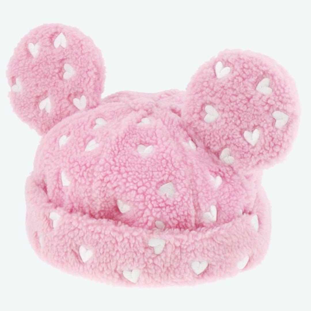TDR ディズニー ミニーマウス ファンキャップ ボアキャップ ハート