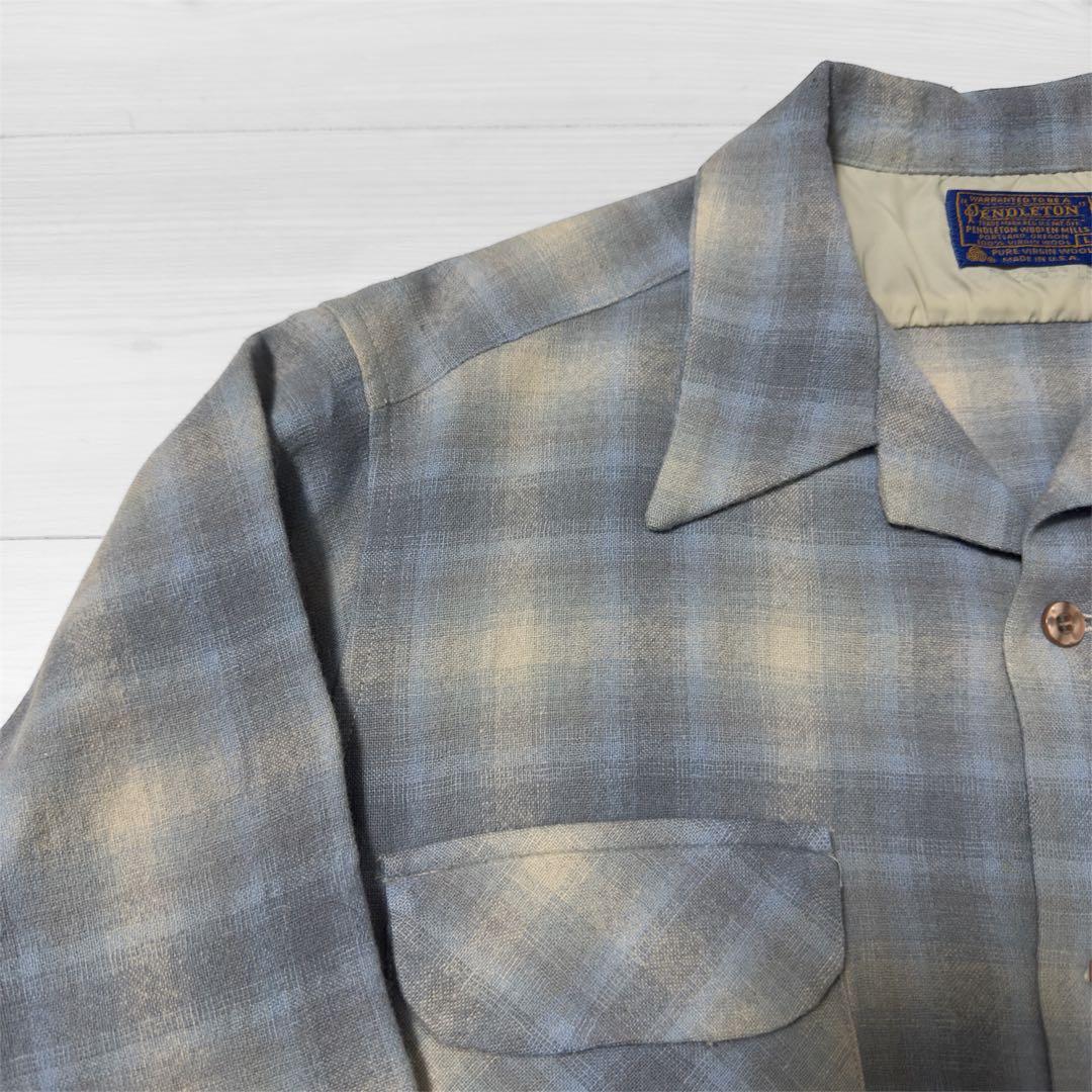 ウィンテージ】70年代 ペンドルトン ボードシャツ シャドーオンブレL