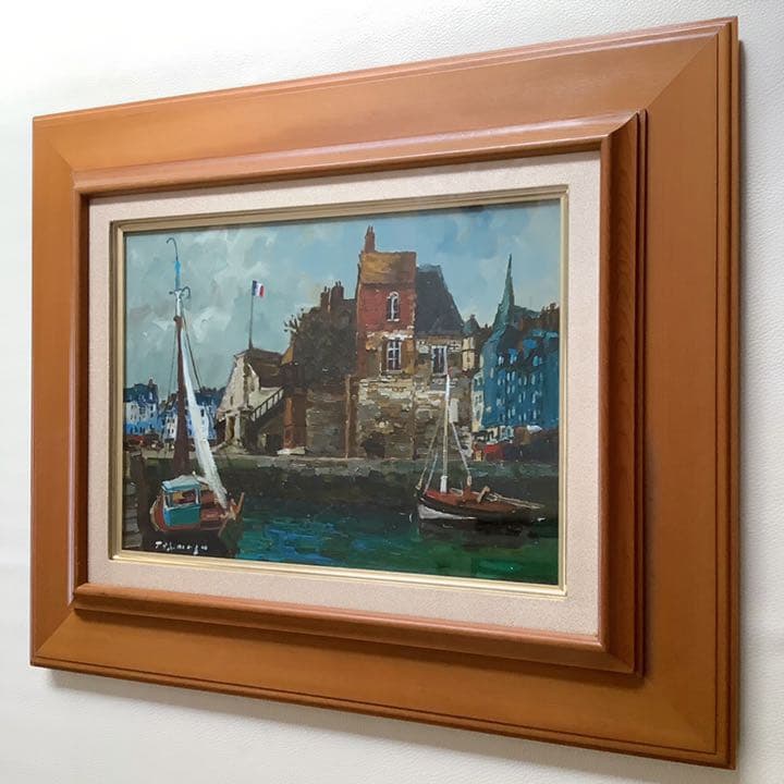 嶋津俊則/オンフルール】油絵 額縁付き サインあり(4号) - メルカリ