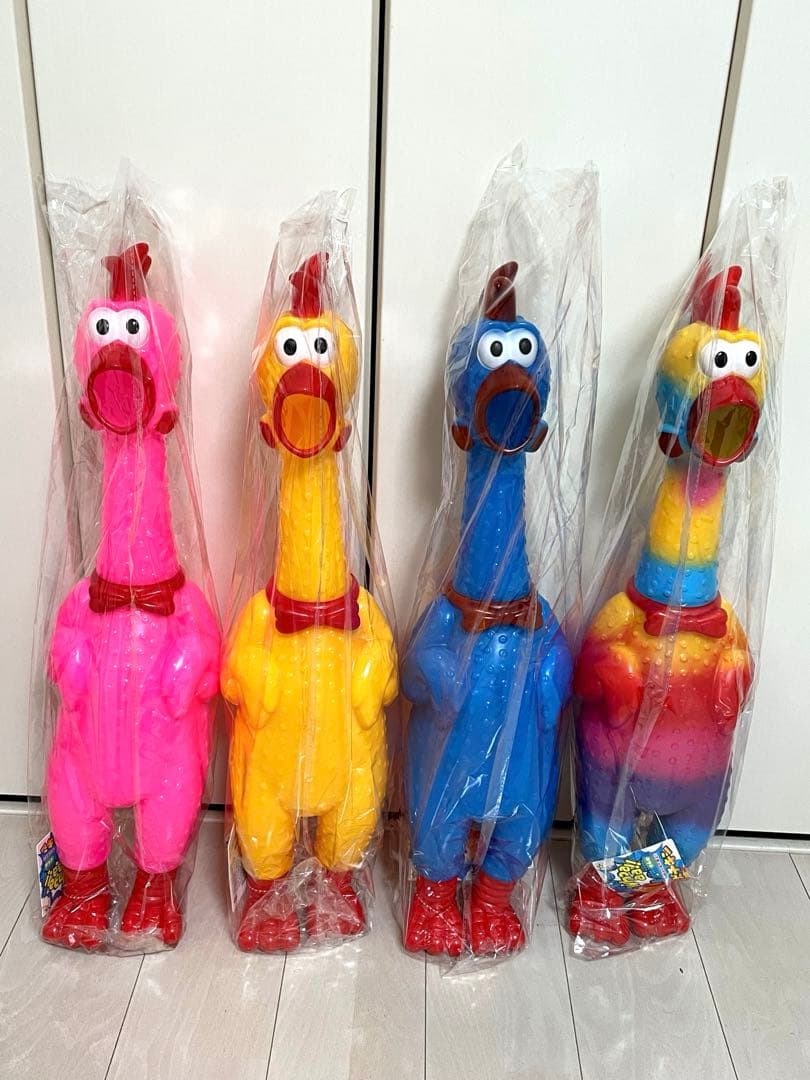 大絶叫！ジャンボチキン　72cm 全4種　ビックリチキン　コンプリート 大絶叫！ジャンボチキン 72cm ピンク！！ ビックリチキン - メルカリ