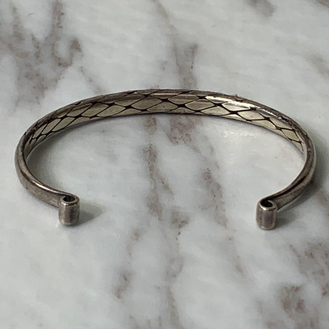 amp japan バングル シルバー925 刻印 スネーク柄 ブレイド ブレス