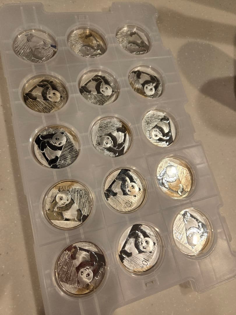 パンダ銀貨 10元 1オンス 31.1g 2015 15個 純銀 Ag999