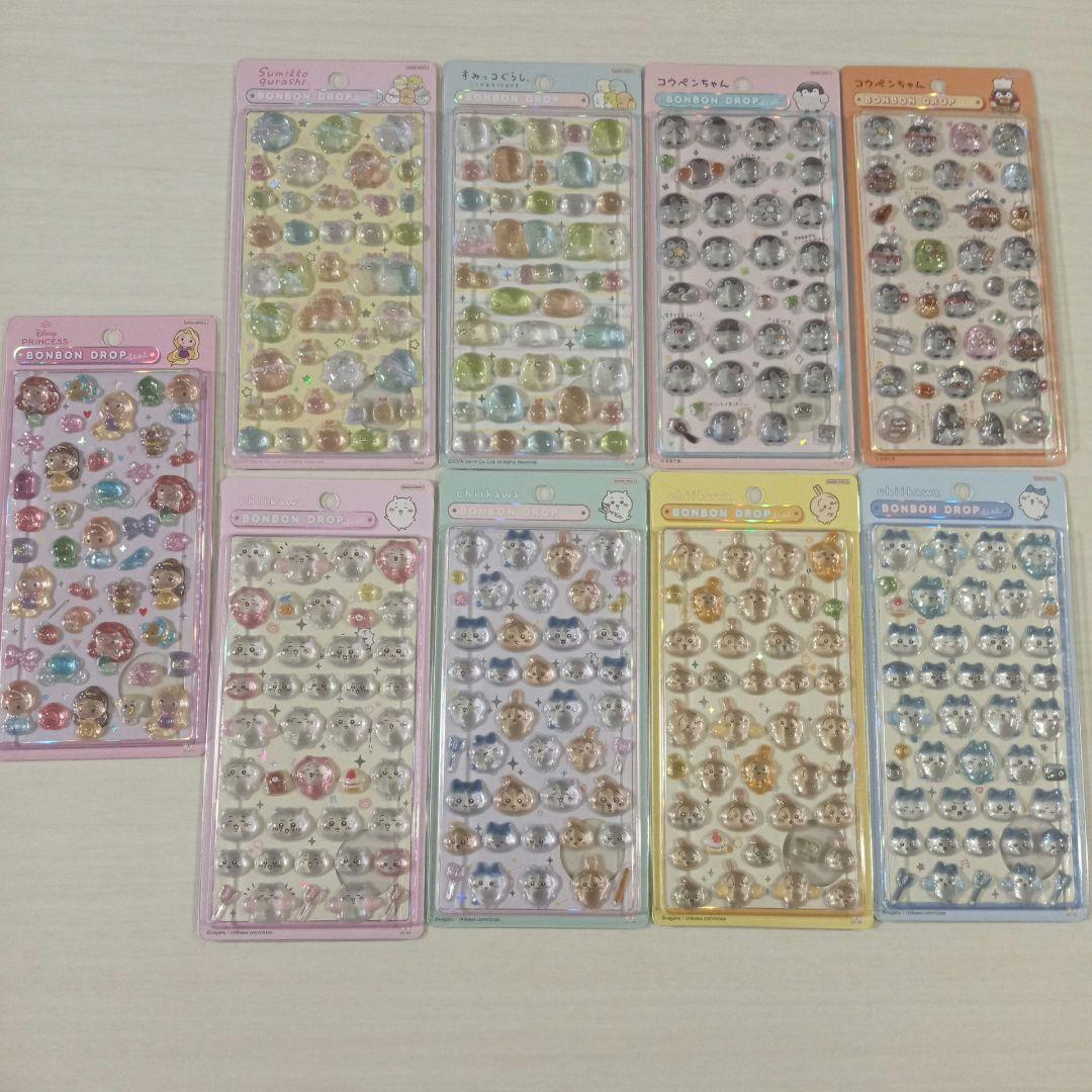 ボンボンドロップシール　ディズニー　サンリオ　まとめ売り　92点