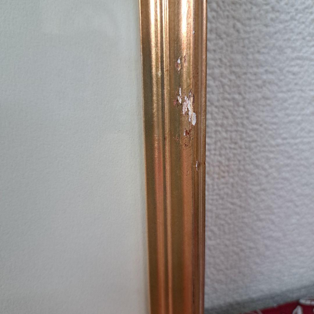 ♡唐沢政道作 　【ばら】 パステル画 金色フレーム