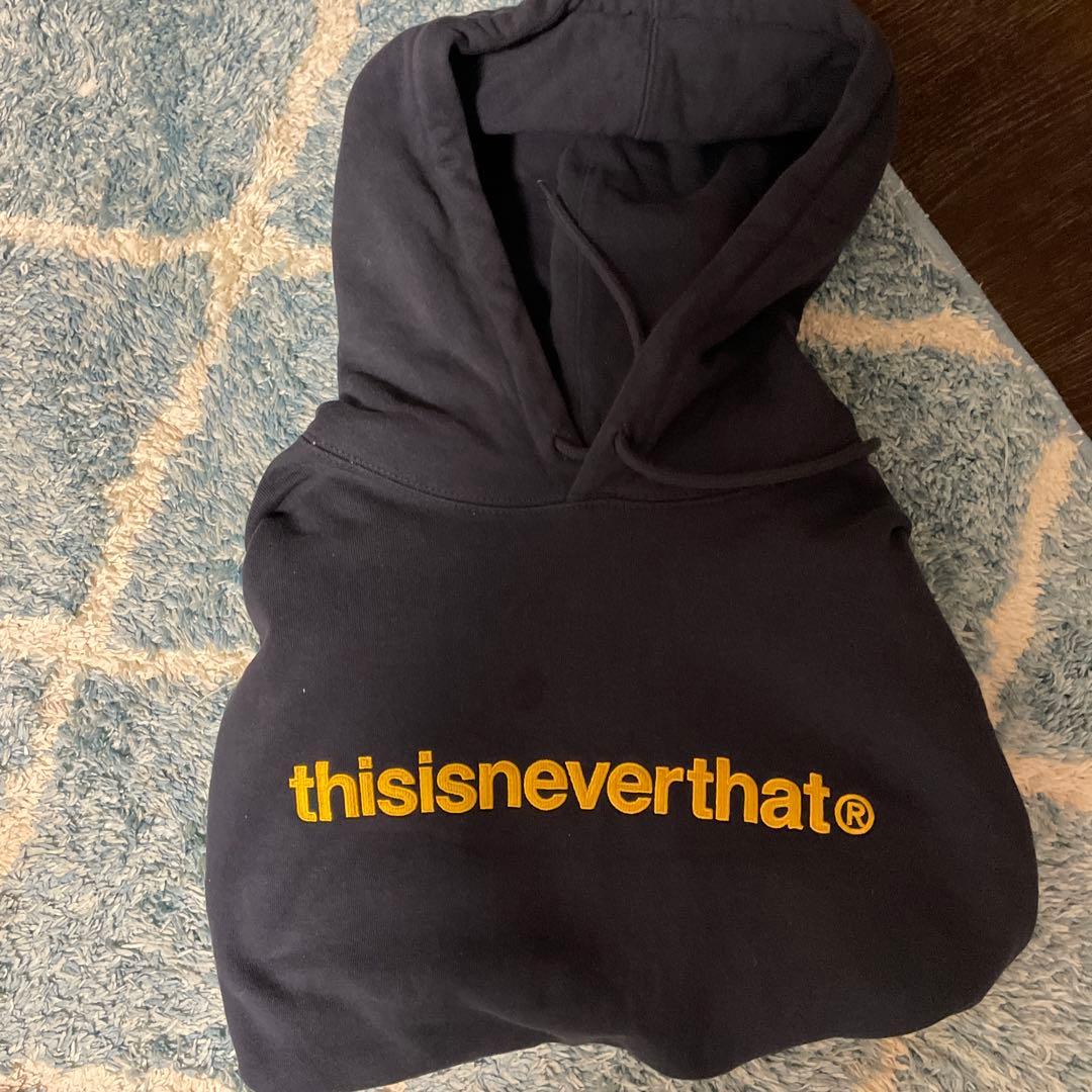 thisisneverthat® ネイビー パーカー M 人気thisisneverthat ネバザ ロゴパーカー M ネイビー｜Yahoo!フリマ